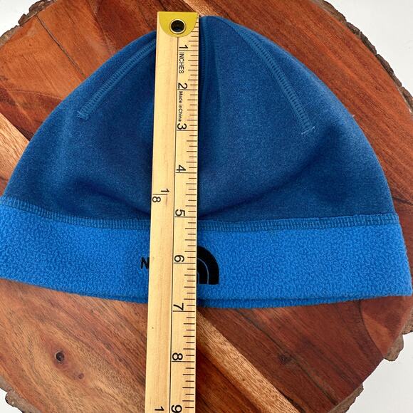 North Face Beanie Youth Medium Blue Fleece Lined Winter Hat Ski Gorpcore EUC - Picture 4 of 10